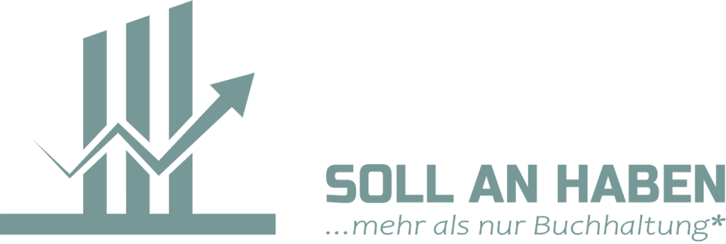 Soll an Haben - Logo mit Text grün freigestellt